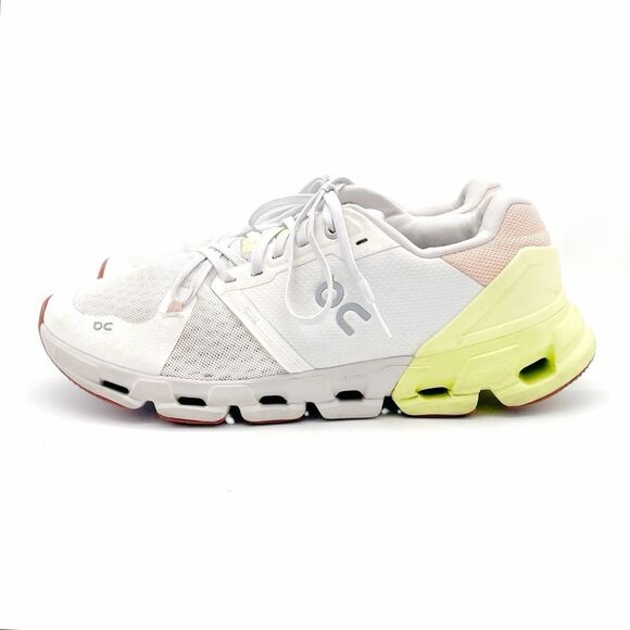 On Running Cloudflyer 4 Shoes Size 9.5 White Yellow CloudTec On Cloud Sneakers - Picture 1 of 13